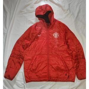 NIKE Manchester United Reversible Red Black Puffer Jacket